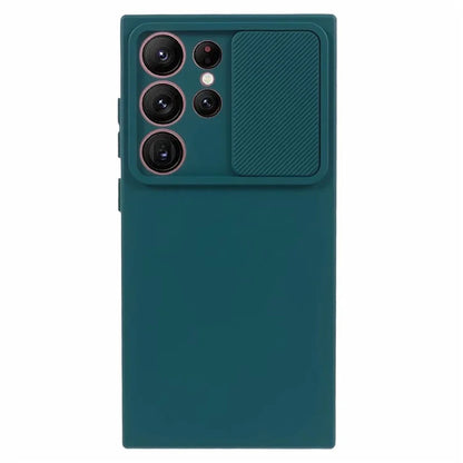 TMT Series for Samsung Galaxy S21 Ultra 5G TPU Case Anti-drop Phone Cover with Slide Lens Lid