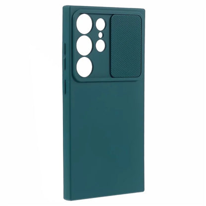 TMT Series for Samsung Galaxy S21 Ultra 5G TPU Case Anti-drop Phone Cover with Slide Lens Lid