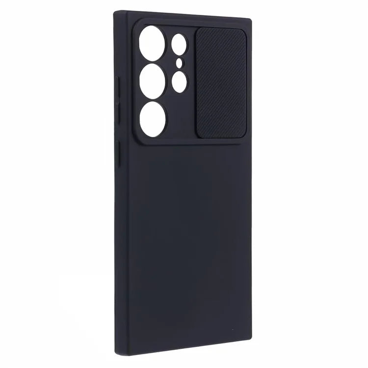 TMT Series for Samsung Galaxy S21 Ultra 5G TPU Case Anti-drop Phone Cover with Slide Lens Lid