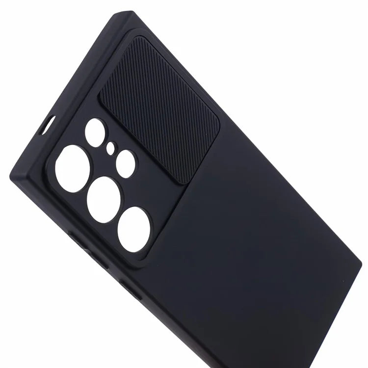 TMT Series for Samsung Galaxy S21 Ultra 5G TPU Case Anti-drop Phone Cover with Slide Lens Lid