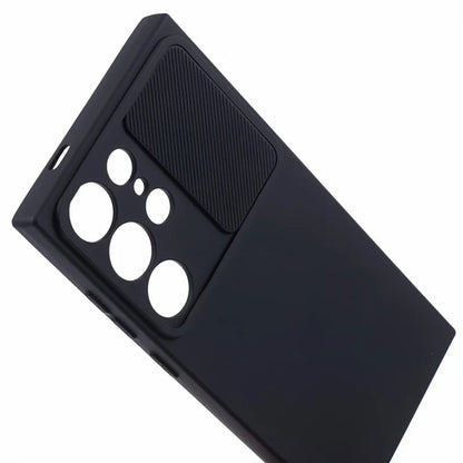 TMT Series for Samsung Galaxy S21 Ultra 5G TPU Case Anti-drop Phone Cover with Slide Lens Lid