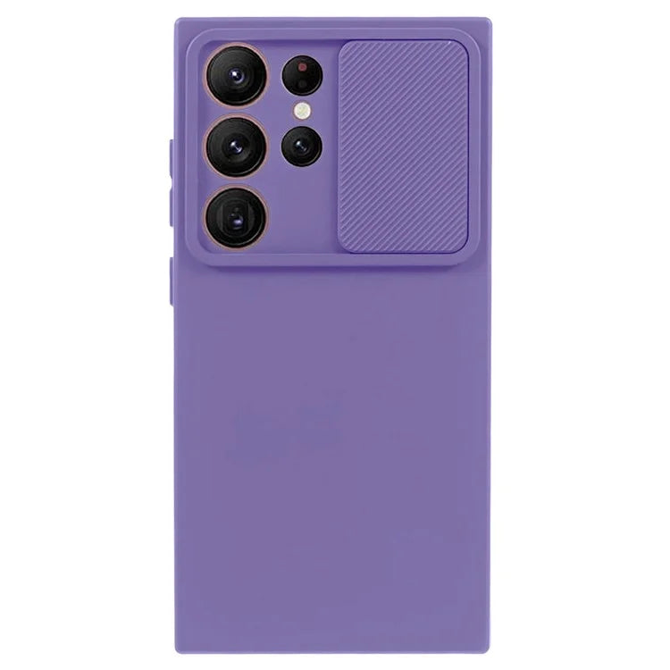 TMT Series for Samsung Galaxy S21 Ultra 5G TPU Case Anti-drop Phone Cover with Slide Lens Lid