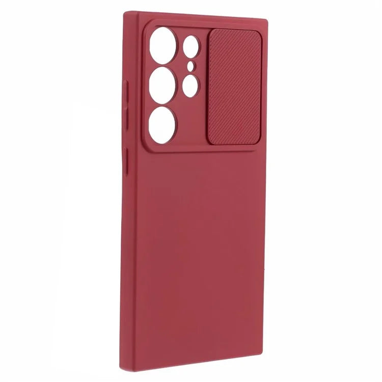 TMT Series for Samsung Galaxy S21 Ultra 5G TPU Case Anti-drop Phone Cover with Slide Lens Lid