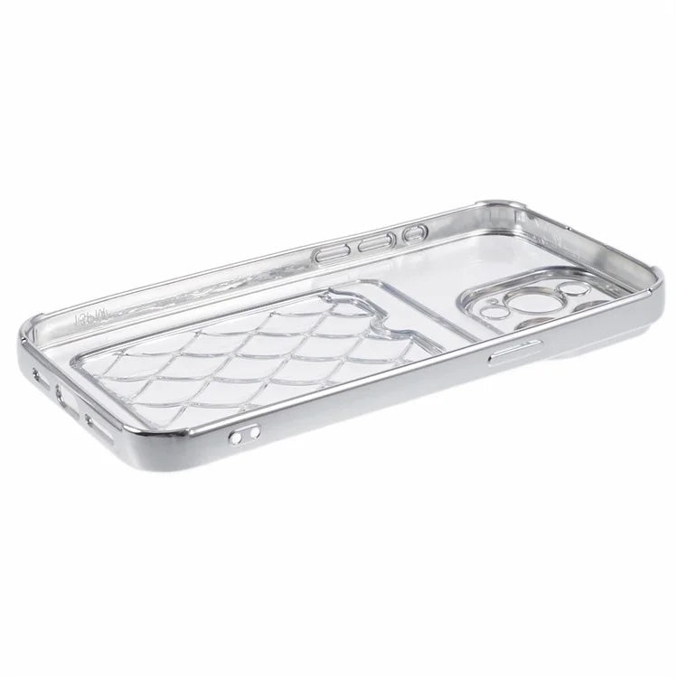 JJ Series For iPhone 13 Pro Max 6.7 inch Cell Phone Case Electroplating Soft TPU Card Holder Cover