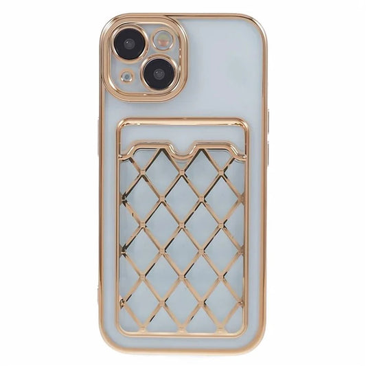 JJ Series For iPhone 13 6.1 inch TPU Case Electroplated Anti-scratch Card Slot Protective Cover