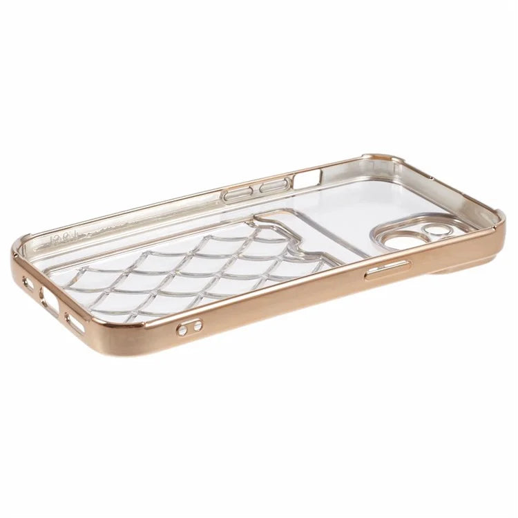 JJ Series For iPhone 13 6.1 inch TPU Case Electroplated Anti-scratch Card Slot Protective Cover