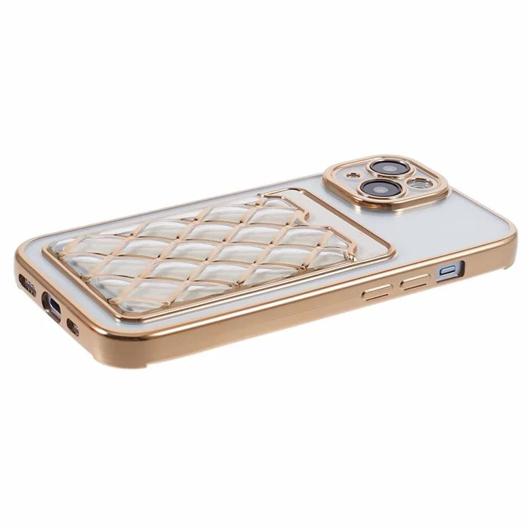 JJ Series For iPhone 13 6.1 inch TPU Case Electroplated Anti-scratch Card Slot Protective Cover