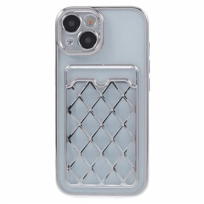 JJ Series For iPhone 13 6.1 inch TPU Case Electroplated Anti-scratch Card Slot Protective Cover