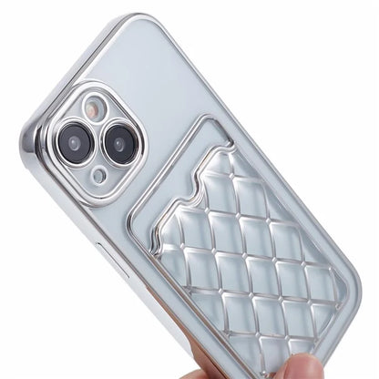 JJ Series For iPhone 13 6.1 inch TPU Case Electroplated Anti-scratch Card Slot Protective Cover