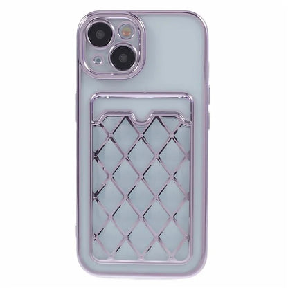JJ Series For iPhone 13 6.1 inch TPU Case Electroplated Anti-scratch Card Slot Protective Cover