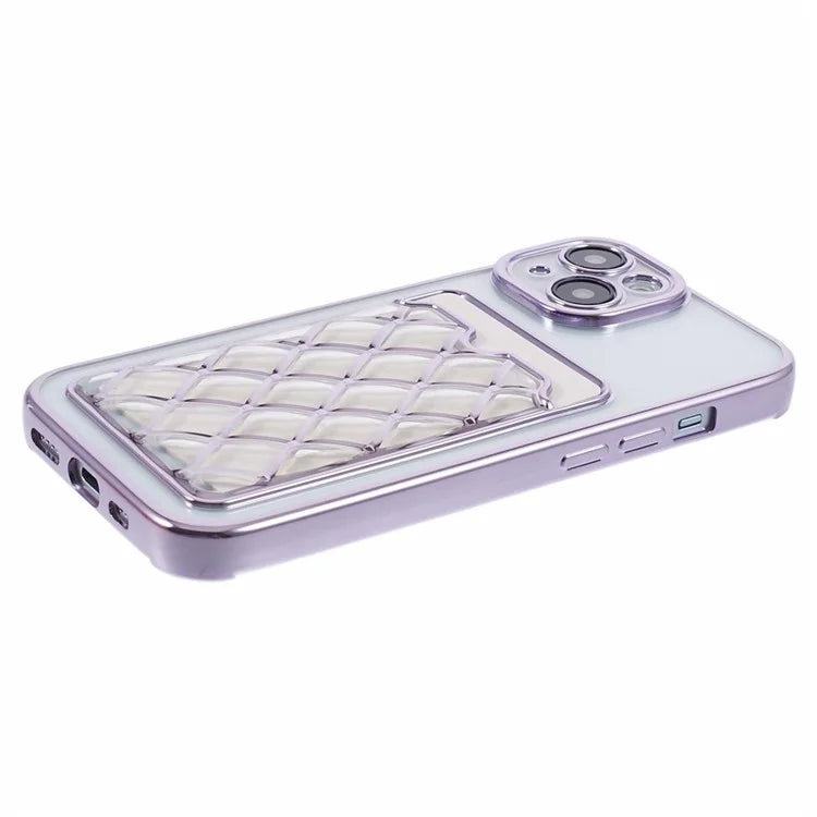 JJ Series For iPhone 13 6.1 inch TPU Case Electroplated Anti-scratch Card Slot Protective Cover