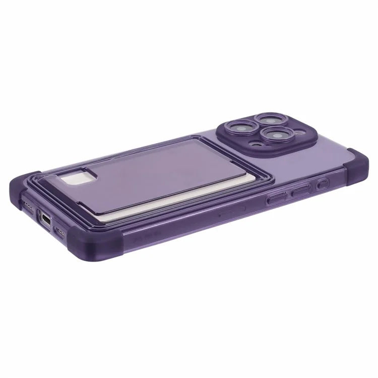 HRX Series for iPhone 14 Pro Max TPU Case with Card Holder Four Corner Protection