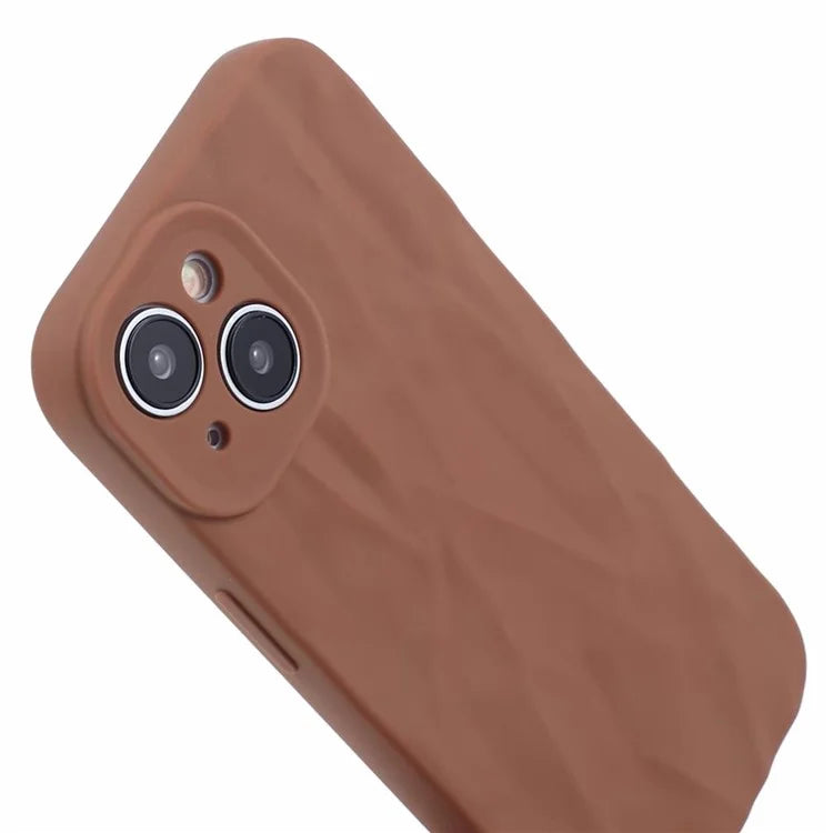 HRX Series For iPhone 13 6.1 inch Case  3D Pleats Wrinkle Drop-proof TPU Protective Shell