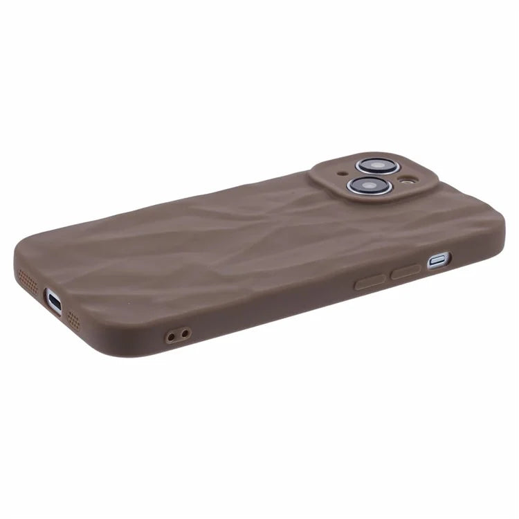 HRX Series For iPhone 13 6.1 inch Case  3D Pleats Wrinkle Drop-proof TPU Protective Shell
