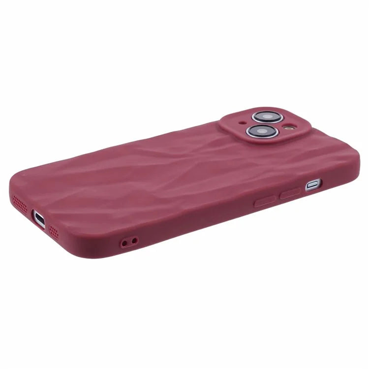 HRX Series For iPhone 13 6.1 inch Case  3D Pleats Wrinkle Drop-proof TPU Protective Shell