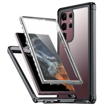 For Samsung Galaxy S24 Ultra Phone Case PC+TPU Shockproof Cover with Screen Protector