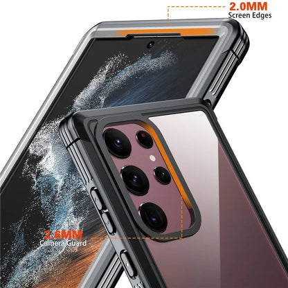 For Samsung Galaxy S24 Ultra Phone Case PC+TPU Shockproof Cover with Screen Protector