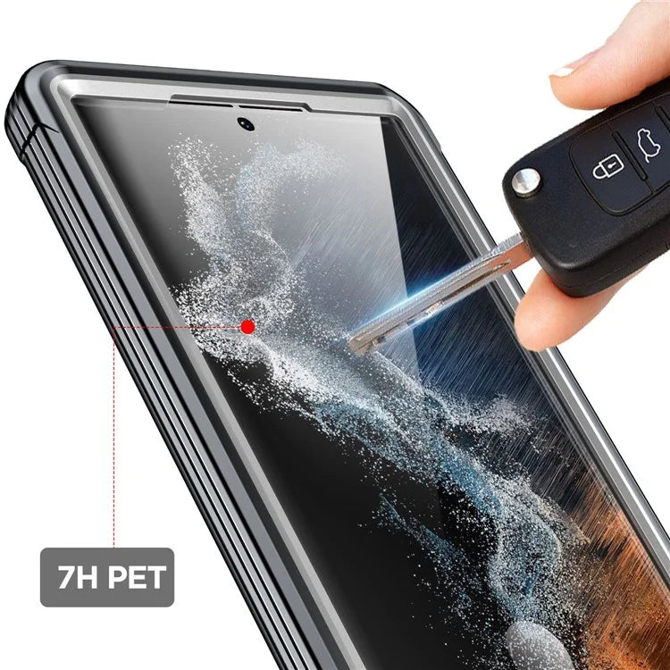 For Samsung Galaxy S24 Ultra Phone Case PC+TPU Shockproof Cover with Screen Protector