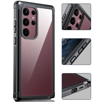 For Samsung Galaxy S24 Ultra Phone Case PC+TPU Shockproof Cover with Screen Protector