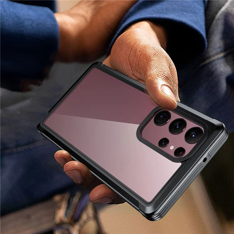 For Samsung Galaxy S24 Ultra Phone Case PC+TPU Shockproof Cover with Screen Protector