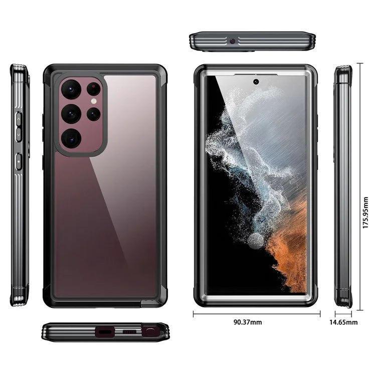 For Samsung Galaxy S24 Ultra Phone Case PC+TPU Shockproof Cover with Screen Protector