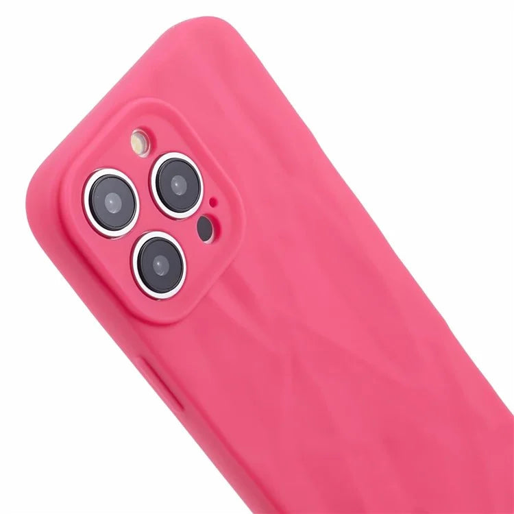 HRX Series For iPhone 14 Pro Max Case Solid Color Wrinkle Protective Back Cover