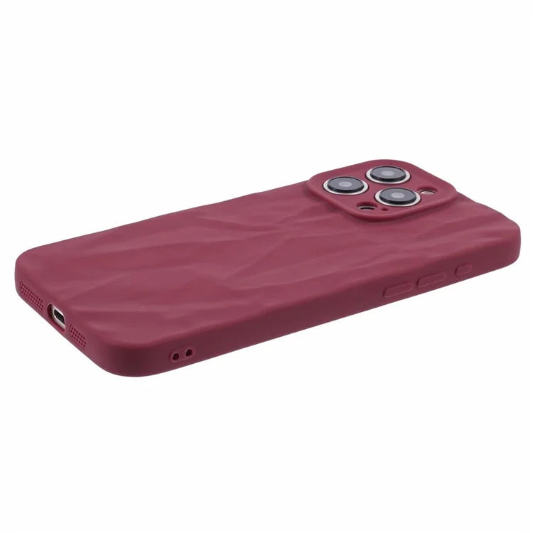 HRX Series For iPhone 14 Pro Max Case Solid Color Wrinkle Protective Back Cover