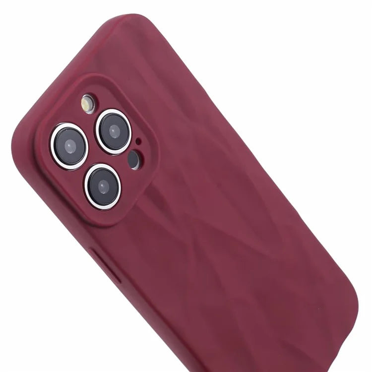 HRX Series For iPhone 14 Pro Max Case Solid Color Wrinkle Protective Back Cover