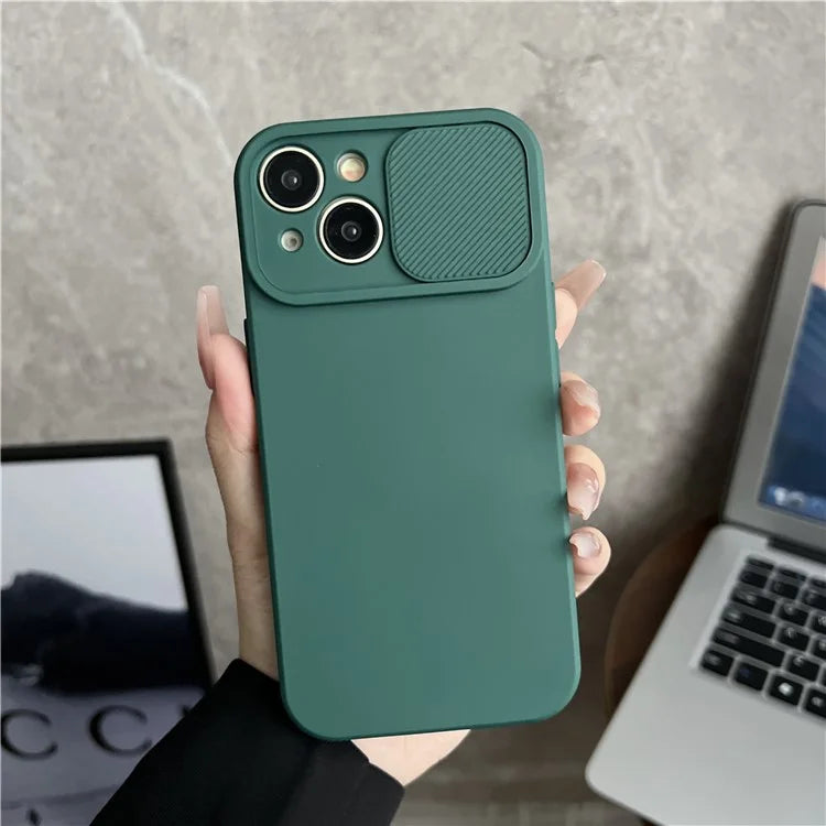 TMT Series for iPhone 15 Plus Cell Phone Case Soft Lining TPU Slide Lens Window Cover