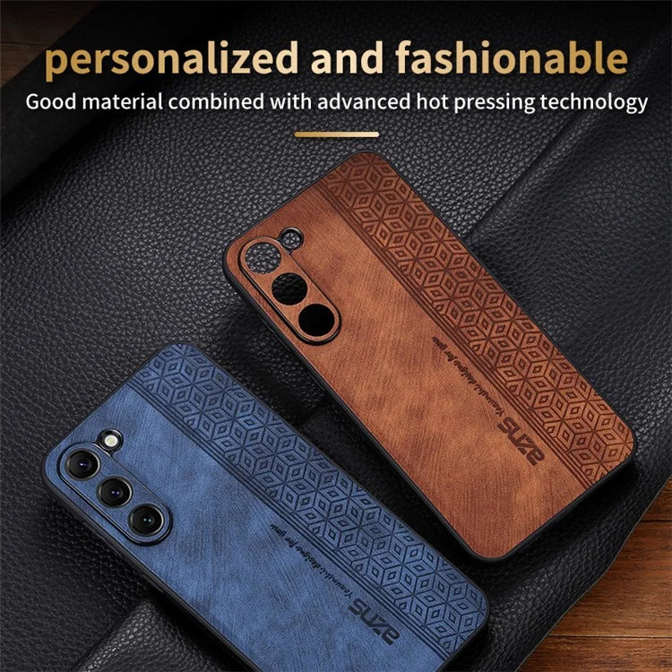 AZNS For Samsung Galaxy S24+ Imprinted Case PU Leather+TPU Mobile Phone Guard Cover