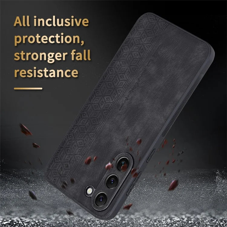 AZNS For Samsung Galaxy S24+ Imprinted Case PU Leather+TPU Mobile Phone Guard Cover