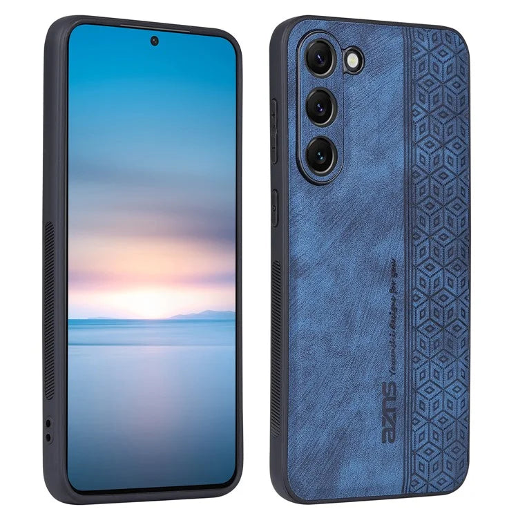 AZNS For Samsung Galaxy S24 Case Imprinted PU Leather+TPU Shock Absorbing Smartphone Shell