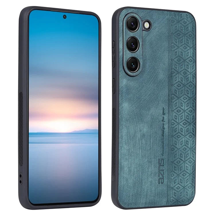 AZNS For Samsung Galaxy S24 Case Imprinted PU Leather+TPU Shock Absorbing Smartphone Shell