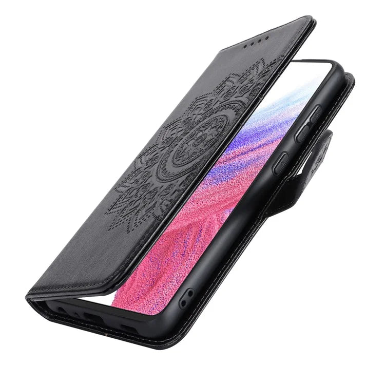 For Samsung Galaxy A53 5G Magnetic Phone Case R61 Texture Leather Wallet Stand Cover