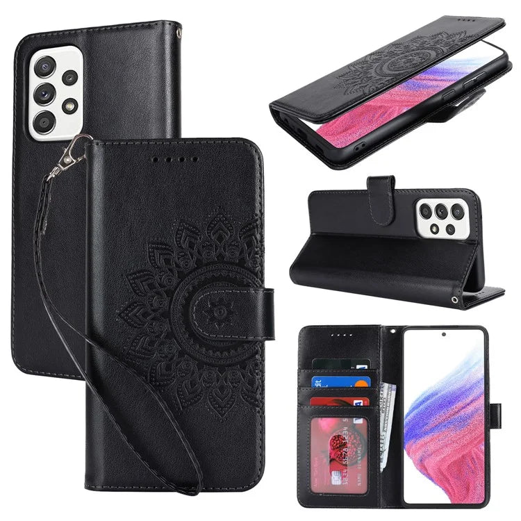 For Samsung Galaxy A53 5G Magnetic Phone Case R61 Texture Leather Wallet Stand Cover
