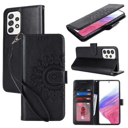 For Samsung Galaxy A53 5G Magnetic Phone Case R61 Texture Leather Wallet Stand Cover