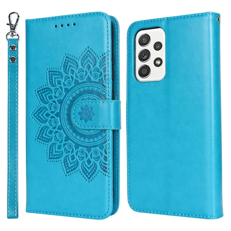 For Samsung Galaxy A53 5G Magnetic Phone Case R61 Texture Leather Wallet Stand Cover