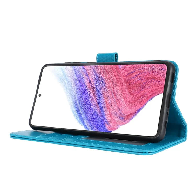 For Samsung Galaxy A53 5G Magnetic Phone Case R61 Texture Leather Wallet Stand Cover