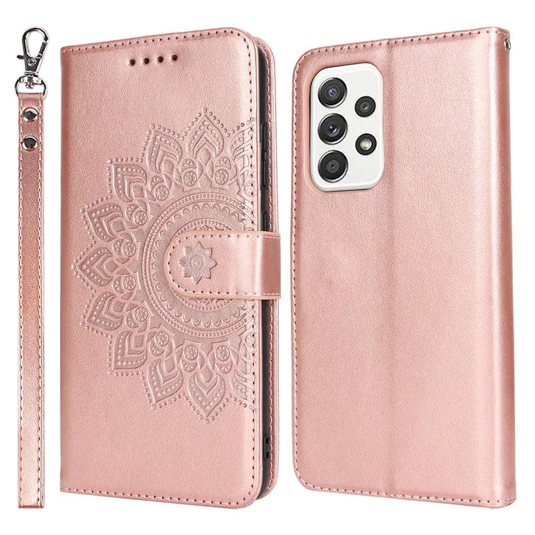 For Samsung Galaxy A53 5G Magnetic Phone Case R61 Texture Leather Wallet Stand Cover