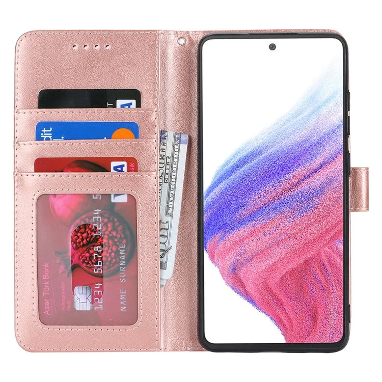 For Samsung Galaxy A53 5G Magnetic Phone Case R61 Texture Leather Wallet Stand Cover