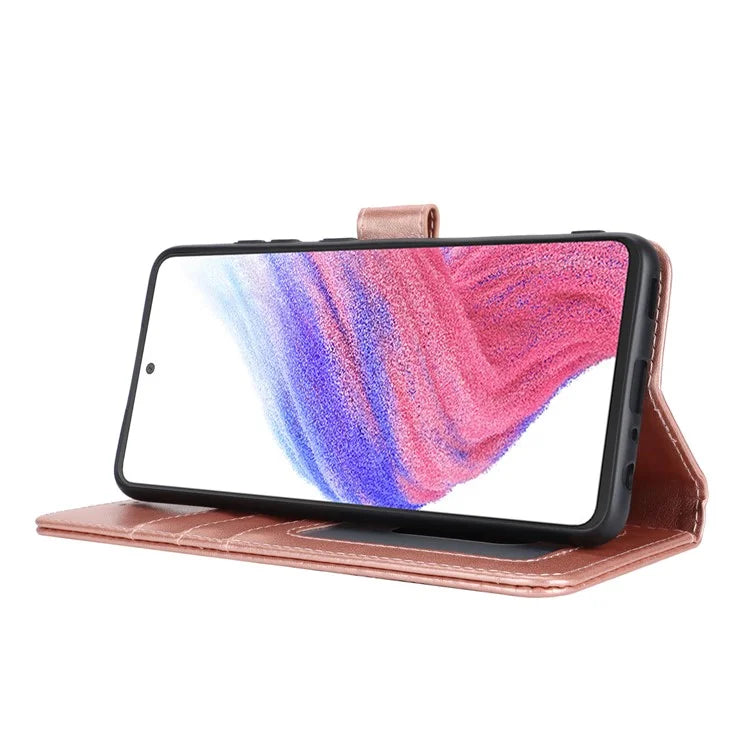 For Samsung Galaxy A53 5G Magnetic Phone Case R61 Texture Leather Wallet Stand Cover