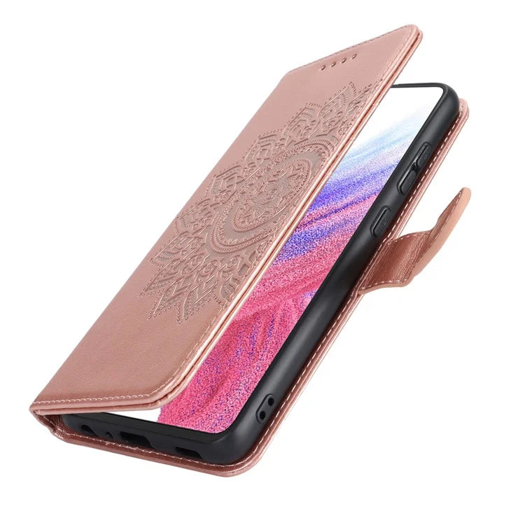 For Samsung Galaxy A53 5G Magnetic Phone Case R61 Texture Leather Wallet Stand Cover