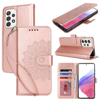 For Samsung Galaxy A53 5G Magnetic Phone Case R61 Texture Leather Wallet Stand Cover