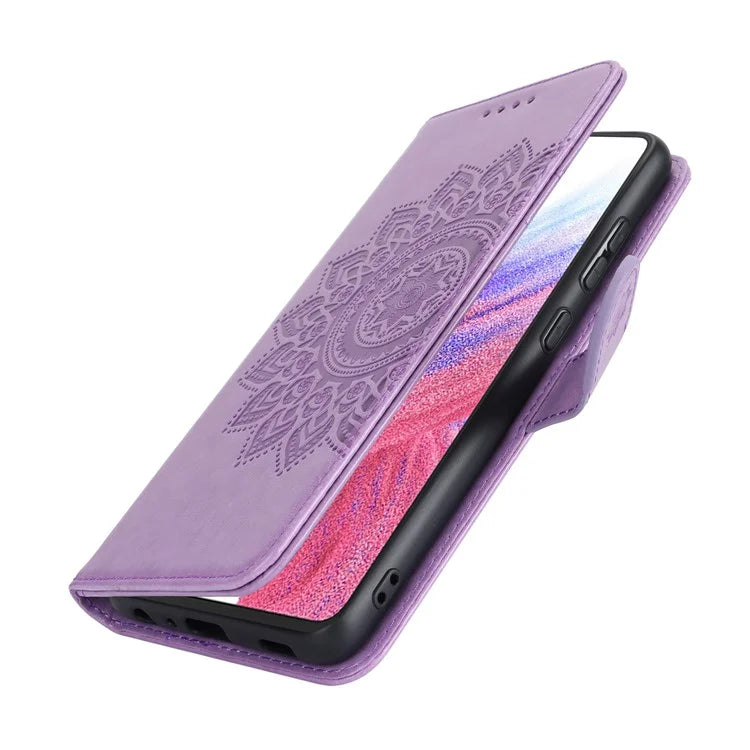 For Samsung Galaxy A53 5G Magnetic Phone Case R61 Texture Leather Wallet Stand Cover