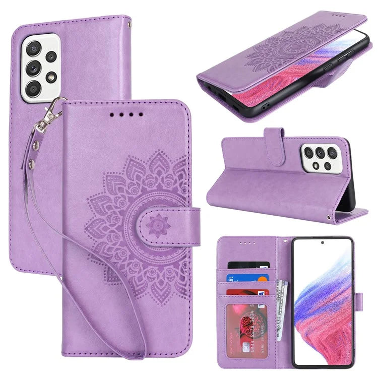 For Samsung Galaxy A53 5G Magnetic Phone Case R61 Texture Leather Wallet Stand Cover