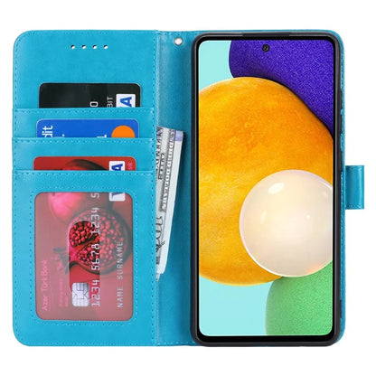 For Samsung Galaxy A52 5G Case PU Leather R61 Texture Wallet Card Slots Phone Cover