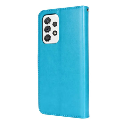 For Samsung Galaxy A52 5G Case PU Leather R61 Texture Wallet Card Slots Phone Cover