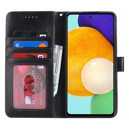 For Samsung Galaxy A52 5G Case PU Leather R61 Texture Wallet Card Slots Phone Cover