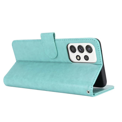 For Samsung Galaxy A52 5G Case PU Leather R61 Texture Wallet Card Slots Phone Cover