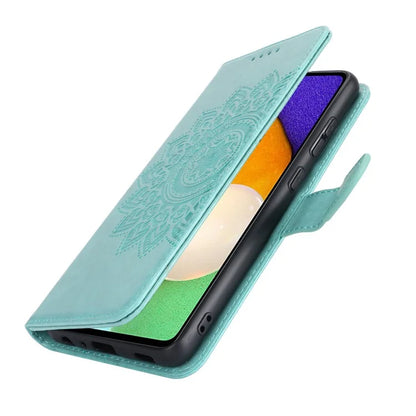For Samsung Galaxy A52 5G Case PU Leather R61 Texture Wallet Card Slots Phone Cover